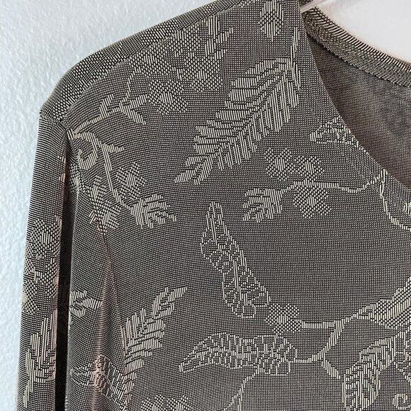 French Laundry Floral & Leaf Print  Knit Pullover Size Large - Picture 4 of 9